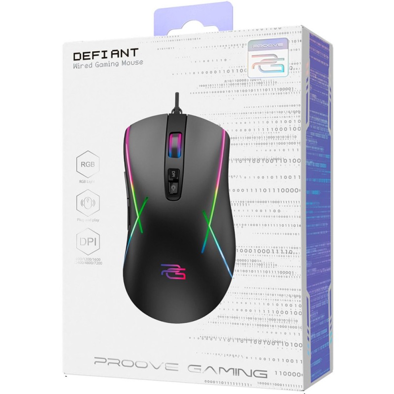 Проводная игровая мышь Proove Gaming Defiant Black Проводная игровая мышь Proove Gaming Defiant Black