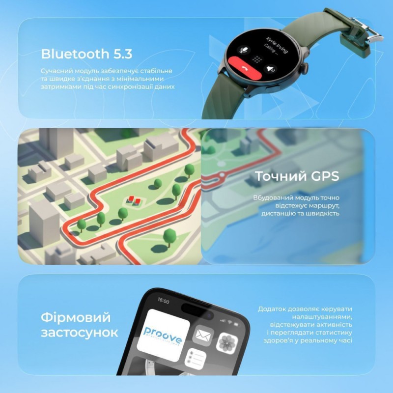Смарт Годинник Proove Terra with GPS Black