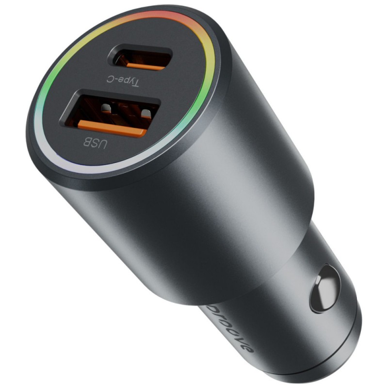 АЗП Proove Double Energy Plus 53W (USB + Type-C) Metal Gray