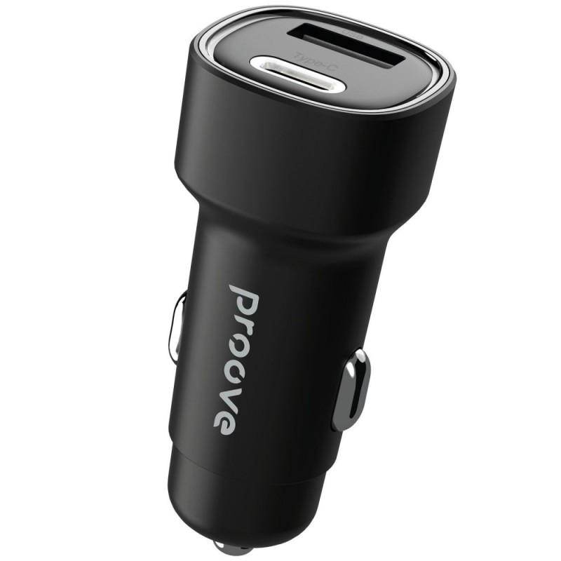 Car Charger Proove Flash 48W (Type-C + USB) Black