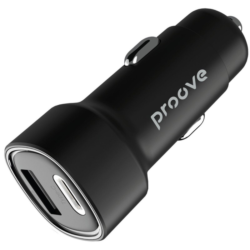Car Charger Proove Flash 48W (Type-C + USB) Black Car Charger Proove Flash 48W (Type-C + USB) Black