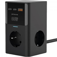 Сетевой фильтр Proove Power Cube 65W (3xAC+2xType-C+1xUSB) 1.5m black