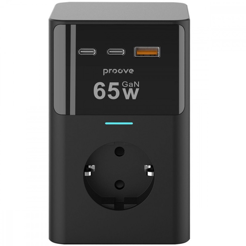 Сетевой фильтр Proove Power Cube 65W (3xAC+2xType-C+1xUSB) 1.5m black