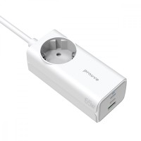Мережевий фільтр Proove Power Strip PD-02 65W (2 Type-C + 1USB) white