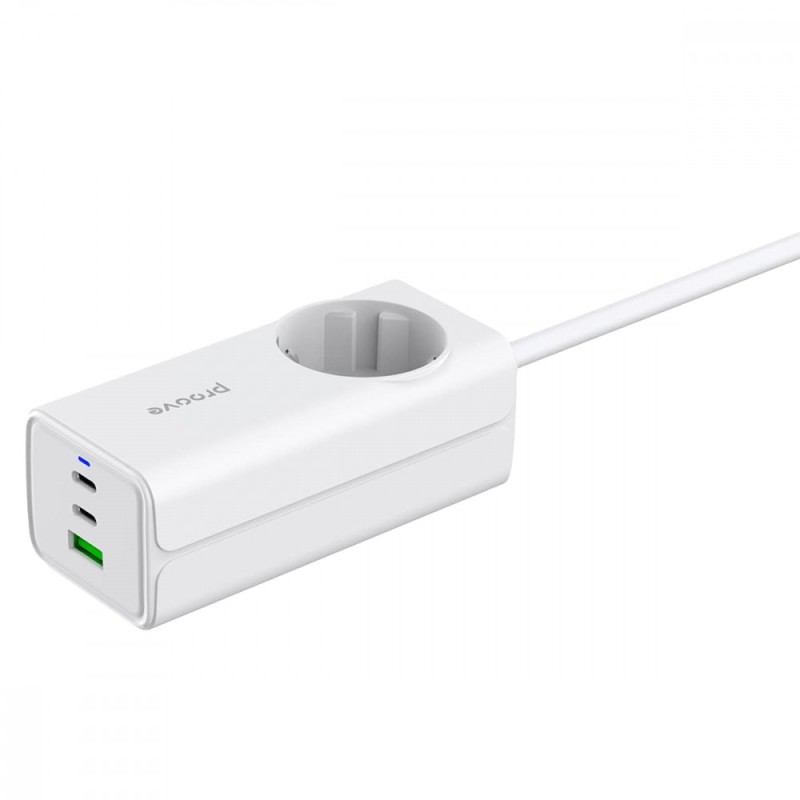 Сетевой фильтр Proove Power Strip PD-02 65W (2 Type-C + 1USB) white Сетевой фильтр Proove Power Strip PD-02 65W (2 Type-C + 1USB) white