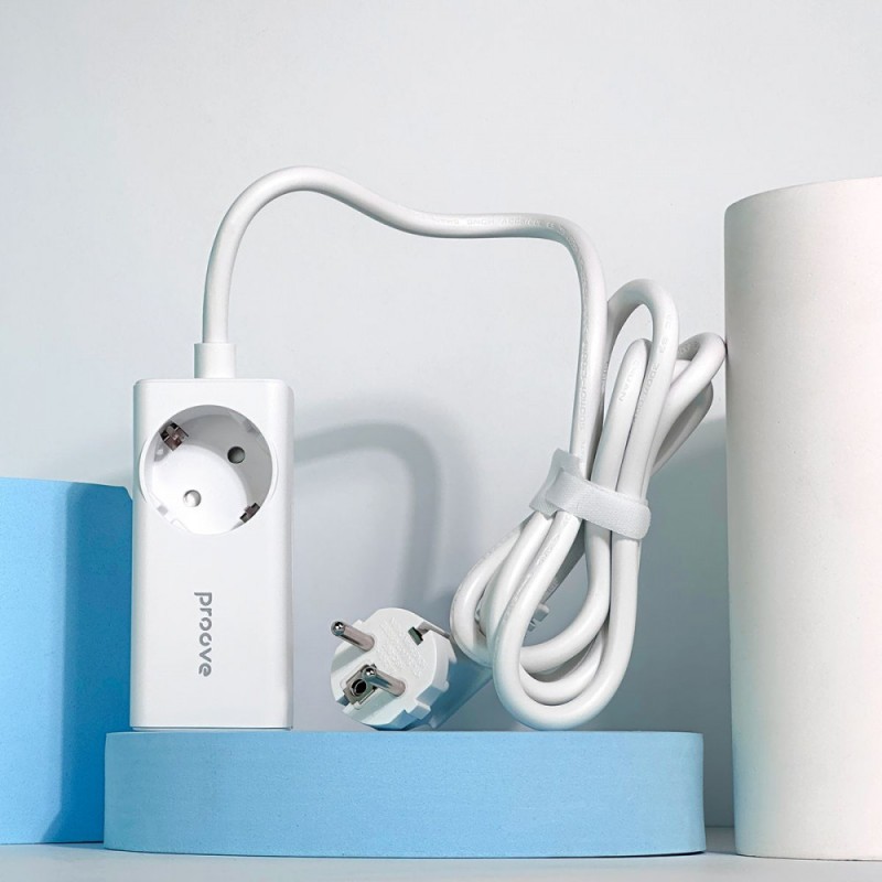 Сетевой фильтр Proove Power Strip PD-02 65W (2 Type-C + 1USB) white Сетевой фильтр Proove Power Strip PD-02 65W (2 Type-C + 1USB) white