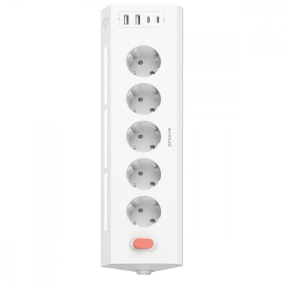 Мережевий фільтр Proove Prism Socket (5xAC + 2xType-C + 2xUSB) 1.6m white