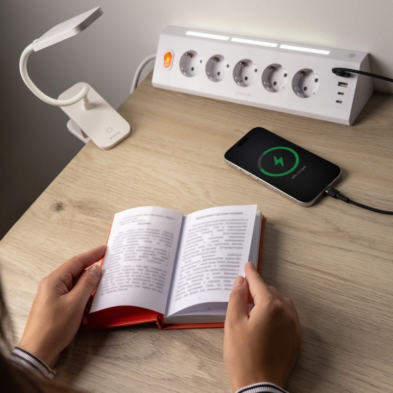 Сетевой фильтр Proove Prism Socket (5xAC + 2xType-C + 2xUSB) 1.6m white Сетевой фильтр Proove Prism Socket (5xAC + 2xType-C + 2xUSB) 1.6m white