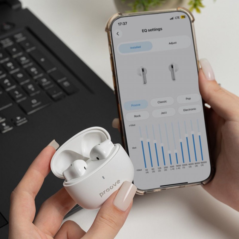 Proove Intro TWS wireless headphones (APP) white