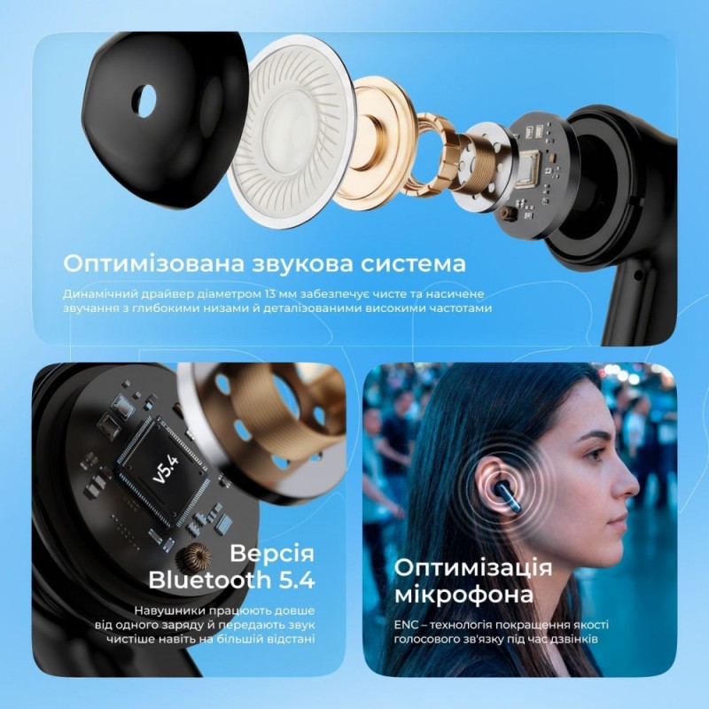 Proove Intro TWS wireless headphones (APP) white