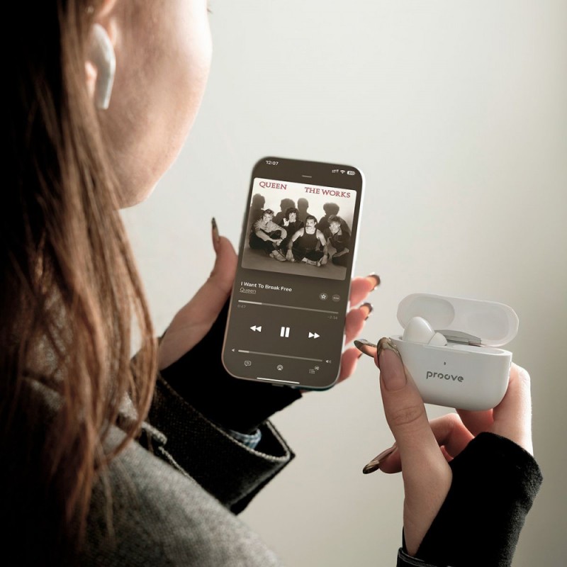 Proove Mainstream Pro TWS wireless headphones (APP) white
