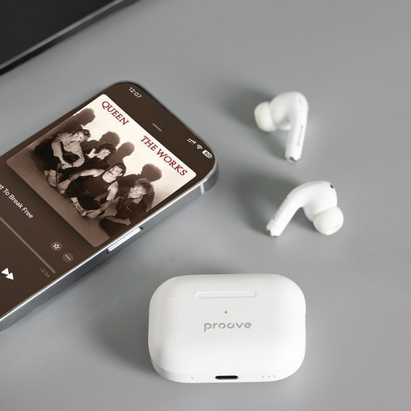 Proove Mainstream Pro TWS wireless headphones (APP) white