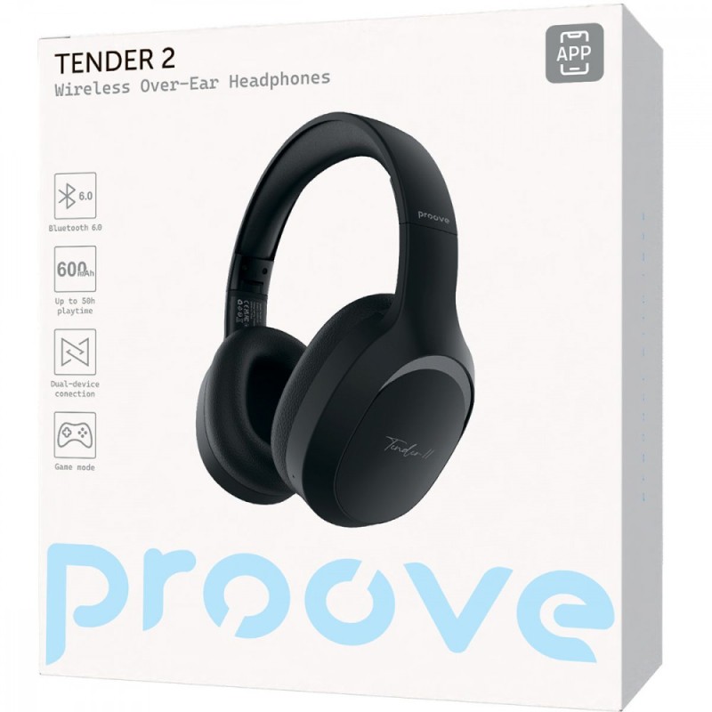 Бездротові навушники Proove Tender 2 (APP) black Бездротові навушники Proove Tender 2 (APP) black