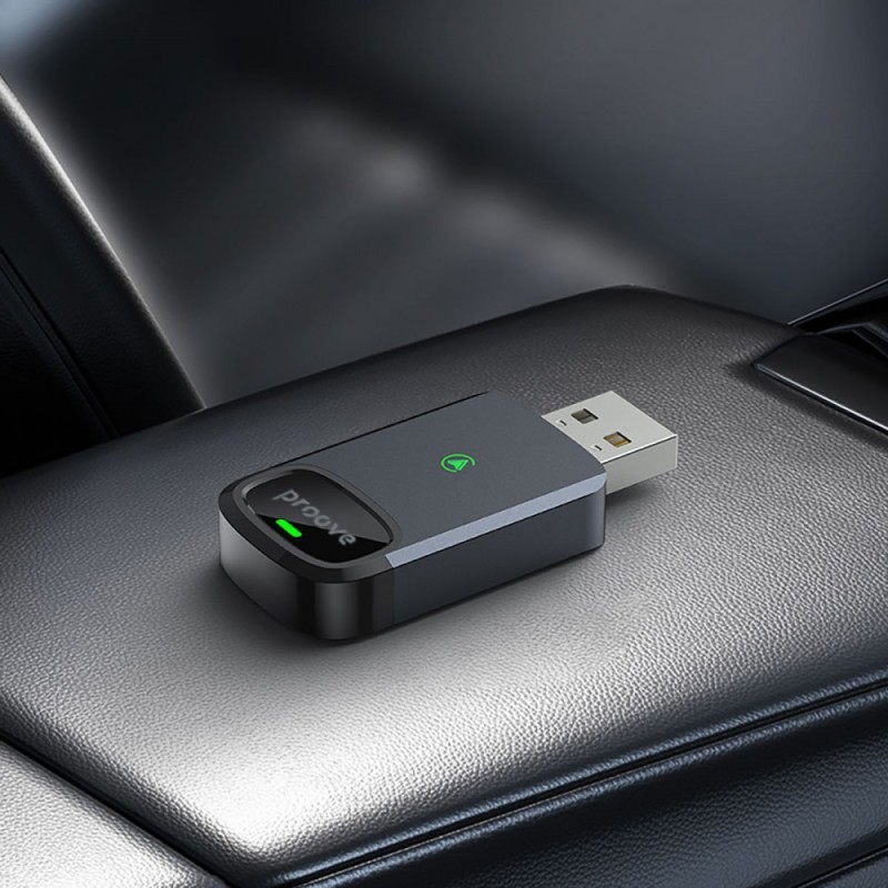 Беспроводной адаптер Proove Unity 2in1 CarPlay / Android Auto gray