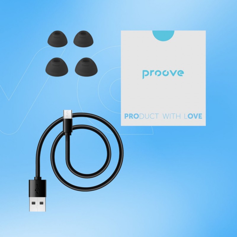 Бездротові навушники Proove Intro Pro TWS with ANC (APP) obsidian black
