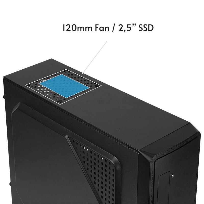 Корпус Chieftec UNI UC-03B-OP, без БЖ, ATX, Black