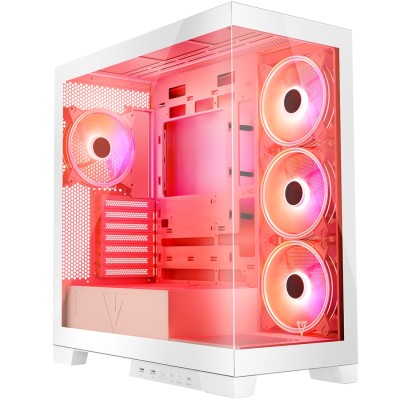 Корпус Modecom VOLCANO SPACE APEX ARGB 4x140mm fans MIDI USB 3.0x2+TYPE-C WHITE без БЖ ATX Корпус Modecom VOLCANO SPACE APEX ARGB 4x140mm fans MIDI USB 3.0x2+TYPE-C WHITE без БЖ ATX