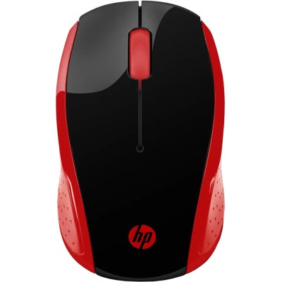 Мишка бездротова HP 200, 3 кн., 1000 dpi, чорно-червона