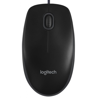 Мишка Logitech B100, 3кн., 1000 dpi, чорна