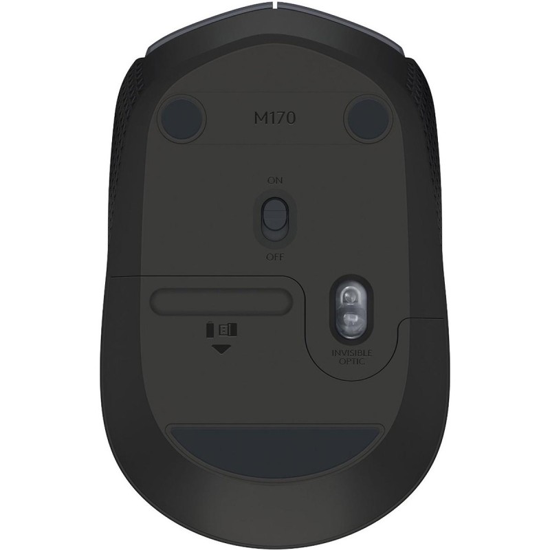 Мишка Logitech M170 бездротова, сіра з чорним