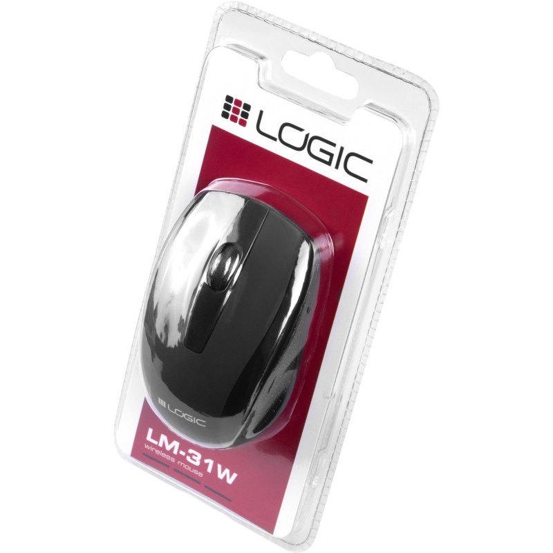 Мишка LogicConcept LM-31, бездротова, 1200dpi, 3кн., USB, чорна