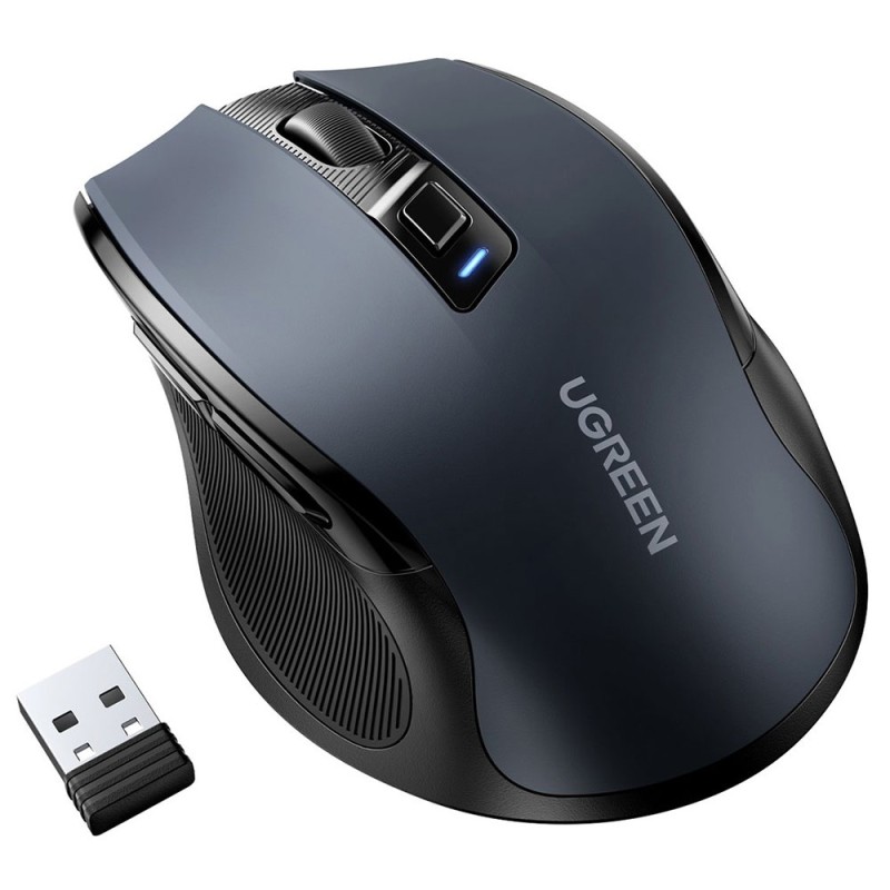 Мишка UGREEN 2.4GHz MU006 бездротова, Bluetooth, 4000dpi., 4кн.,Silence Design, Чорна