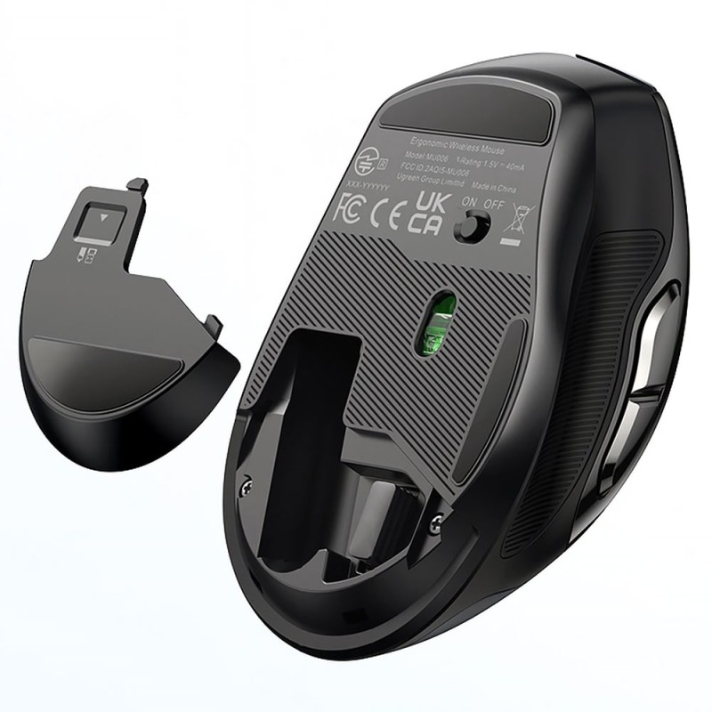 Мишка UGREEN 2.4GHz MU006 бездротова, Bluetooth, 4000dpi., 4кн.,Silence Design, Чорна