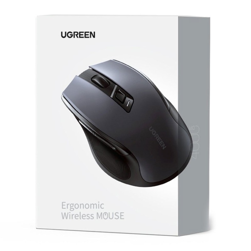 Мишка UGREEN 2.4GHz MU006 бездротова, Bluetooth, 4000dpi., 4кн.,Silence Design, Чорна