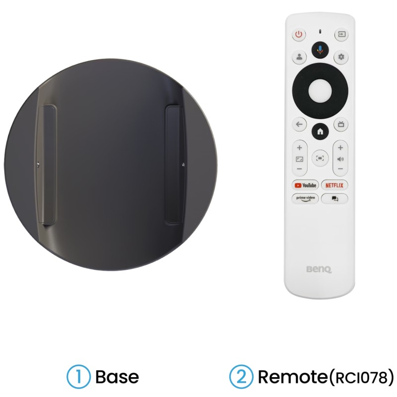 Проєктор BENQ GV50, лазерний,DLP,1080P,ANSI 500Lm,100000:1,Android11,HDMI,USB,Wi-Fi,BT5.0,16:9,білий