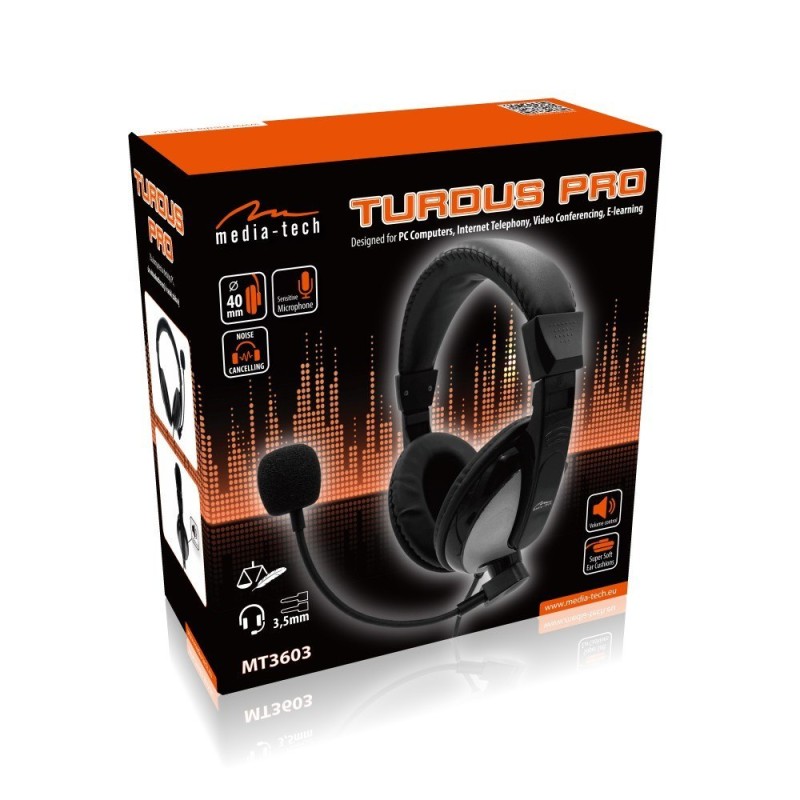 Гарнітура Media-Tech Turdus Pro, 2х3,5мм, Black