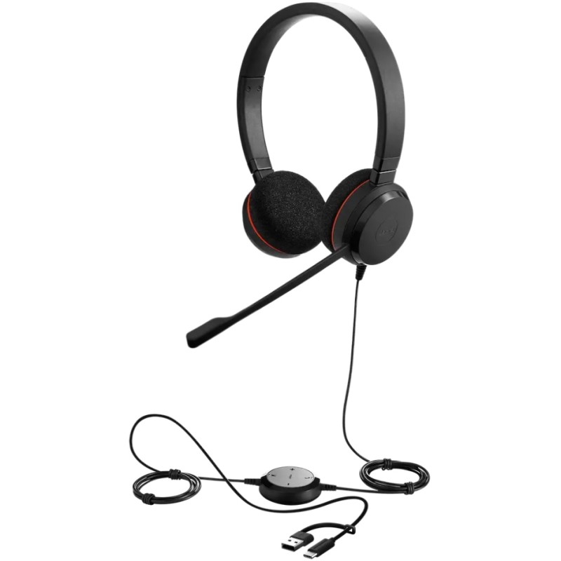 Гарнітура Jabra EVOLVE 20 MS Stereo + USB C/A adapter Гарнітура Jabra EVOLVE 20 MS Stereo + USB C/A adapter