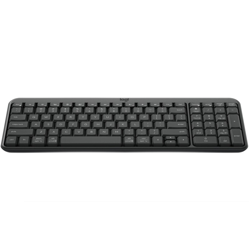 Клавіатура бездротова LOGITECH K250 UKR, 2.4GHZ/BT, Graphite