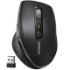 Мишка UGREEN 2.4GHz&BT M751 Ergonomic Contoured-Shape, бездротова, 5000dpi., 5кн., Чорна