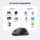 Мишка UGREEN 2.4GHz+Bluetooth MU101, бездротова, 4000dpi., 5кн., чорна