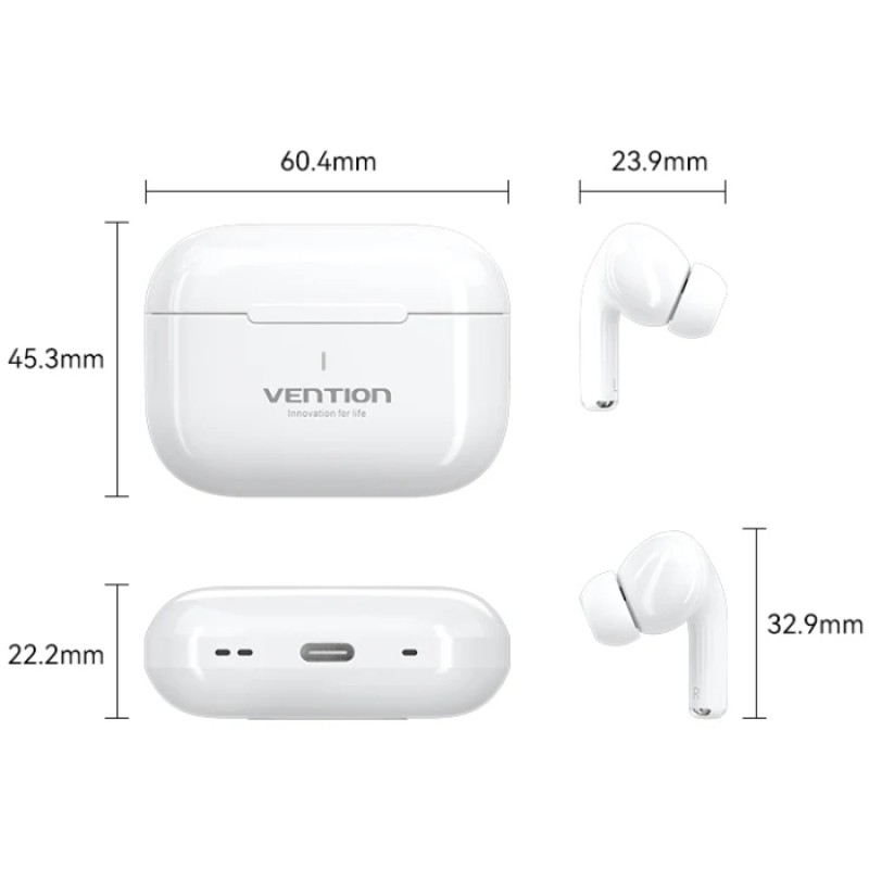Навушники TWS Vention Elf Earbuds ECHO LITE E11 White