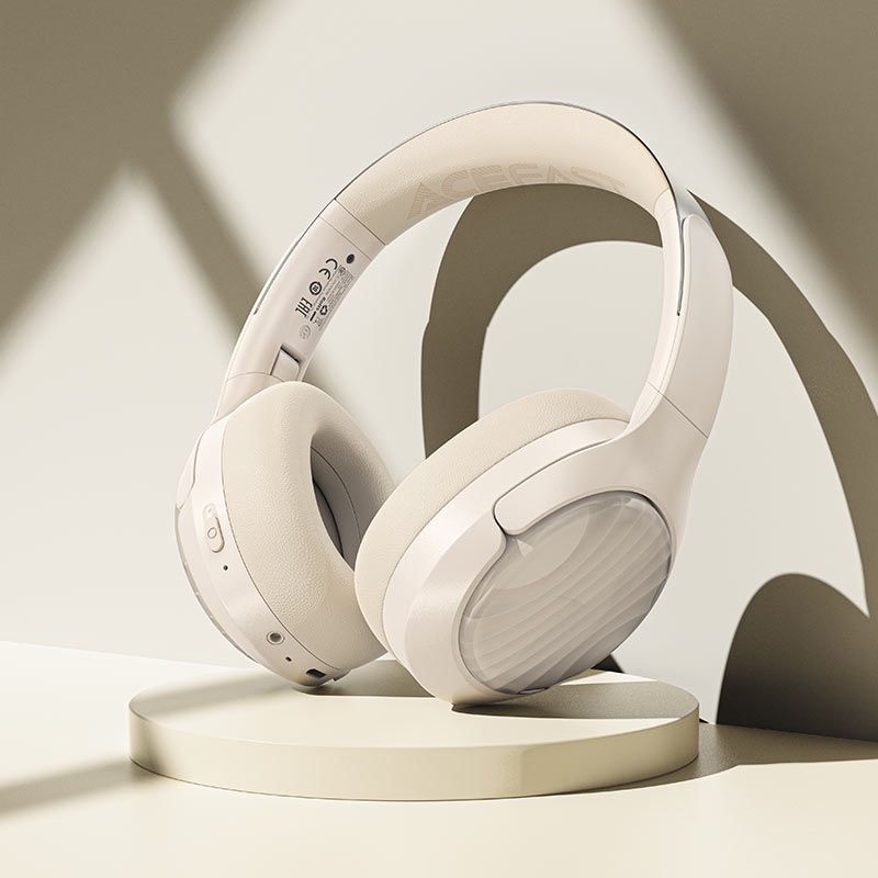 Гарнітура Acefast H5 ANC, Bluetooth, Milky white