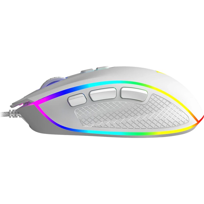 Мишка Modecom Veles Volcano, ігрова, 12800dpi., 8кн.,RGB, біла
