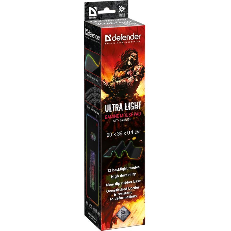 Ігрова поверхня Defender Ultra Light RGB, 900*350*4мм Ігрова поверхня Defender Ultra Light RGB, 900*350*4мм