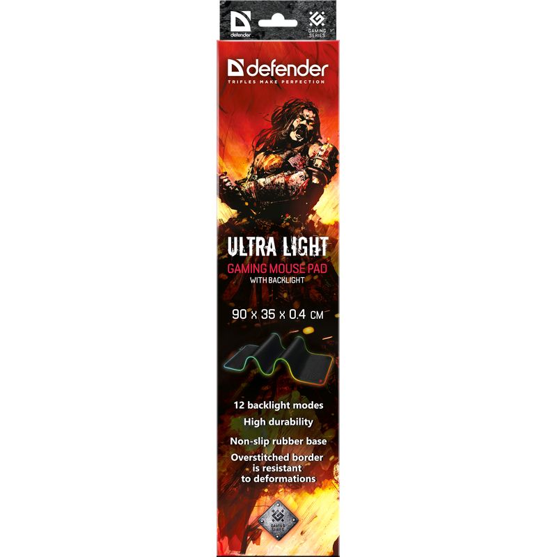Ігрова поверхня Defender Ultra Light RGB, 900*350*4мм Ігрова поверхня Defender Ultra Light RGB, 900*350*4мм