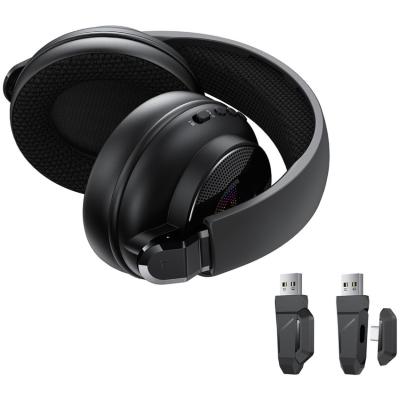 Гарнітура ігрова Acefast H15 Bluetooth+2,4G Black