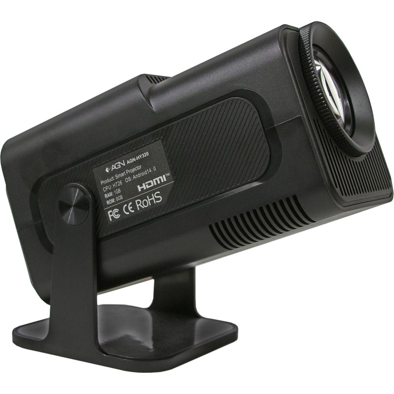 Проєктор AGN HY320 LED projector FullHD 300AL 16:9 H726 1G/8G Android 14 HDMI WiFi BT сірий