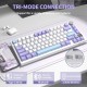 Клавіатура ігрова механічна Attack Shark X820 Ultra 81кл. RGB, Wireless, Gift Axis White