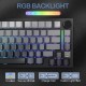 Клавіатура ігрова механічна Attack Shark X820 Ultra 81кл. RGB, Wireless, Shark Axis, Moonlight