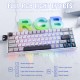 Клавіатура ігрова магнітна Attack Shark X68 Max HE 68кл. RGB, USB-C, Starlight White