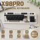 Клавіатура ігрова механічна Attack Shark X98 Pro 99кл. RGB, Wireless, TFT disp., Cheese white