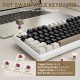 Клавіатура ігрова механічна Attack Shark X98 Pro 99кл. RGB, Wireless, TFT disp., Cheese white