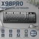 Клавіатура ігрова механічна Attack Shark X98 Pro 99кл. RGB, Wireless, TFT disp., Moonlit Night