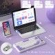 Клавіатура ігрова механічна Attack Shark X85PRO 82кл. RGB, Wireless, Lavender