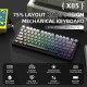 Клавіатура ігрова механічна Attack Shark X85 82кл. RGB,Wireless, White Jade перемикачі Moonlit Night