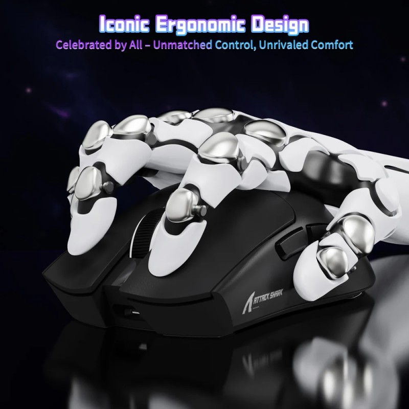 Мишка Attack Shark X11SE, Wireless//Bluetooth, 22000dpi. (PAW3311), 6кн., Black Мишка Attack Shark X11SE, Wireless//Bluetooth, 22000dpi. (PAW3311), 6кн., Black